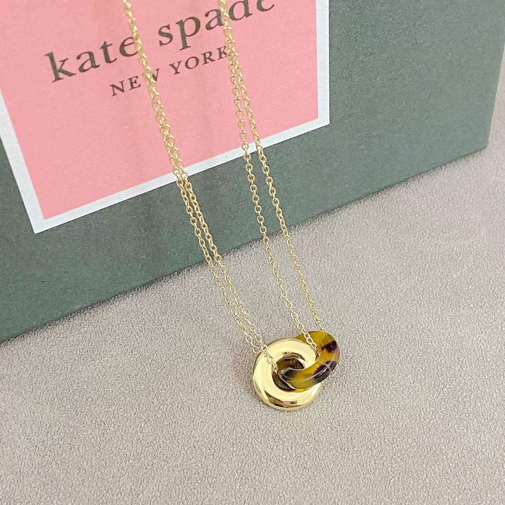 kate spade Double Pendant Layered Chain Necklace